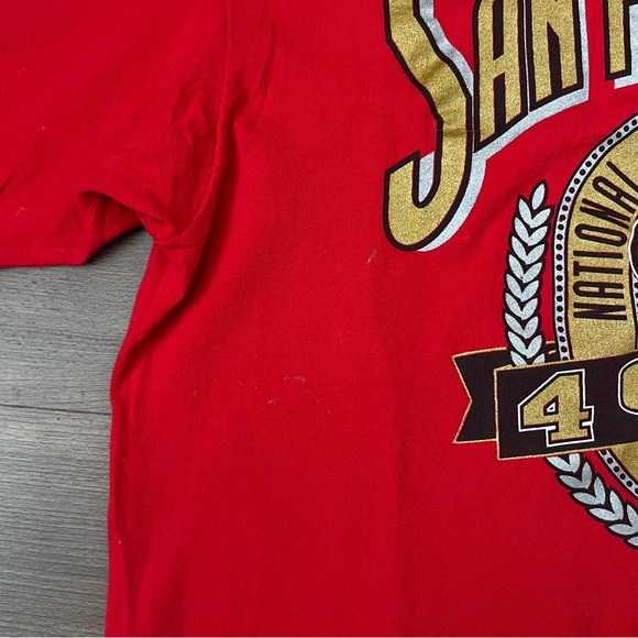 Vintage 90s Nutmeg Mills San Francisco 49ers Mens' Crewneck T-shirt Size XXL - Picture 4 of 9